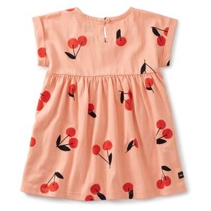 NWT  Tea Collection Empire Baby Dress: Cherry Toss in Pink 2T